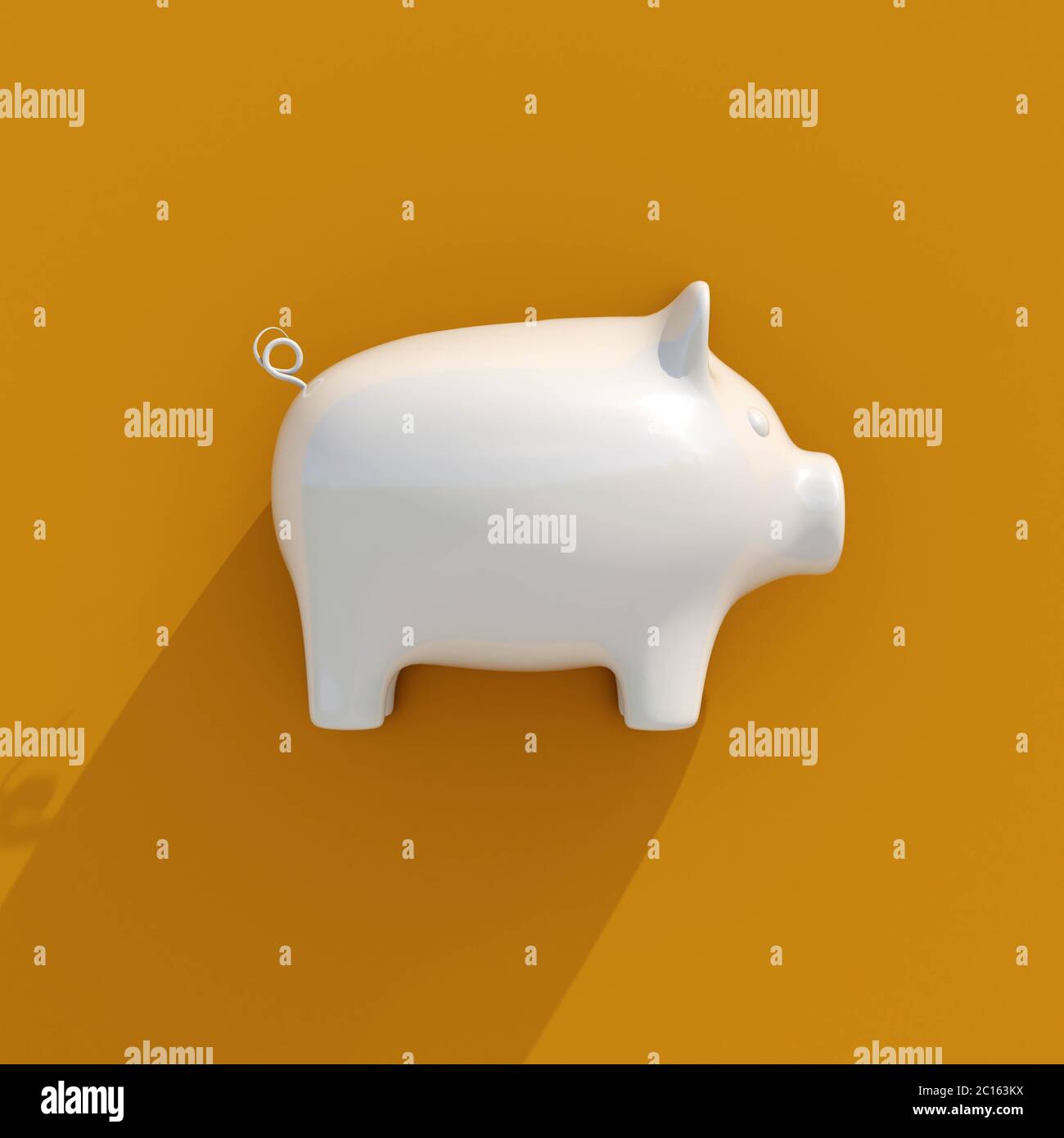 Clear Orange Plastic Piggy Bank Coin Cash Saver Savings Pig Safe Box