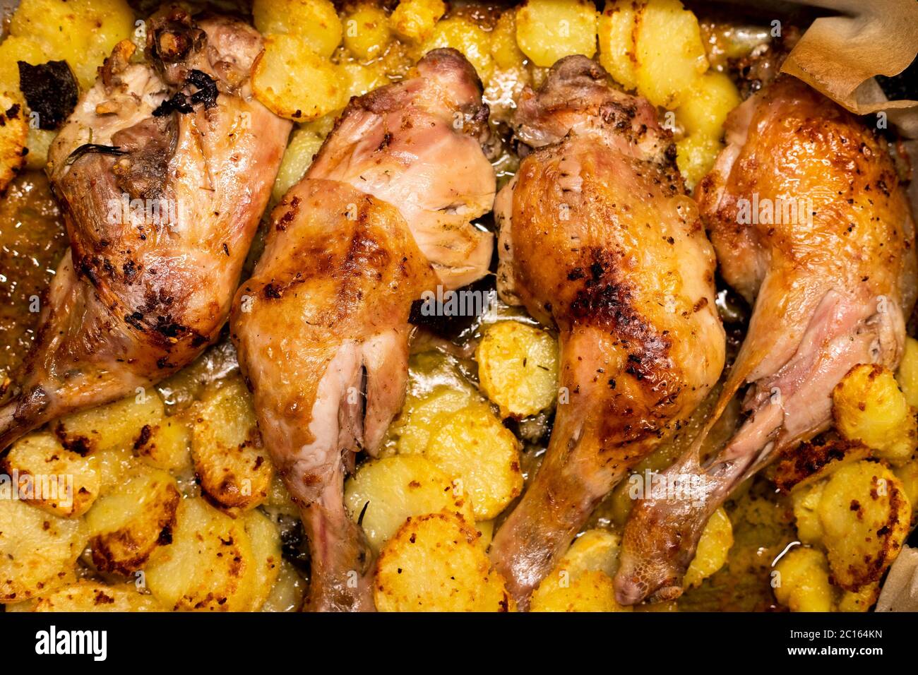 Pan roasted chicken legs hires stock photography and images Alamy
