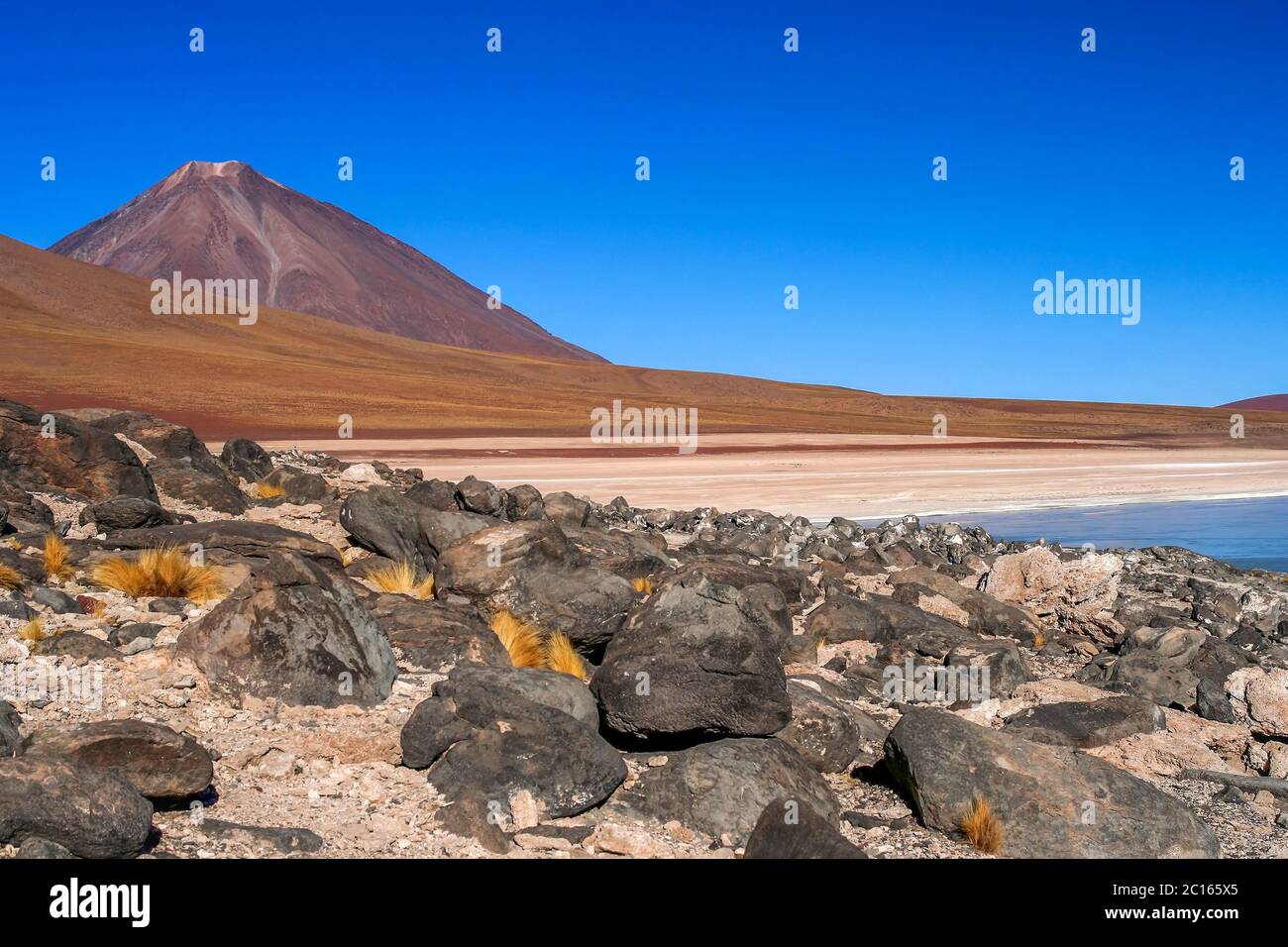 Altiplano volcanic landscape Stock Photo - Alamy