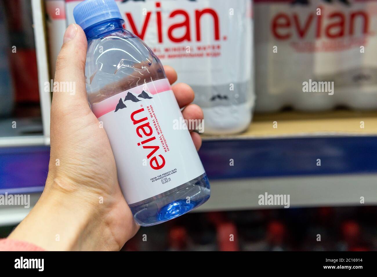 Evian Water Bottle High Resolution Stock Photography and Images Alamy