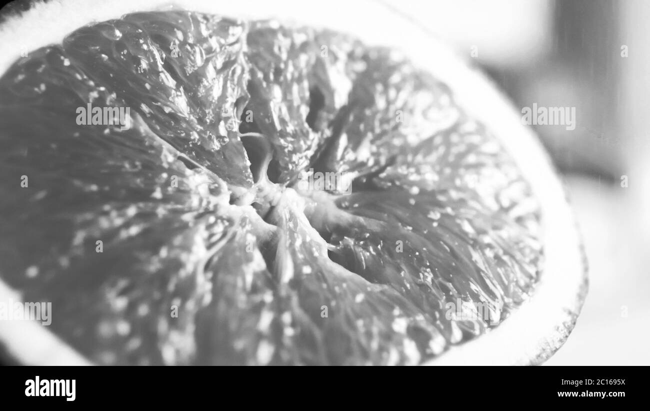 Orange slice half Black and White Stock Photos & Images - Alamy
