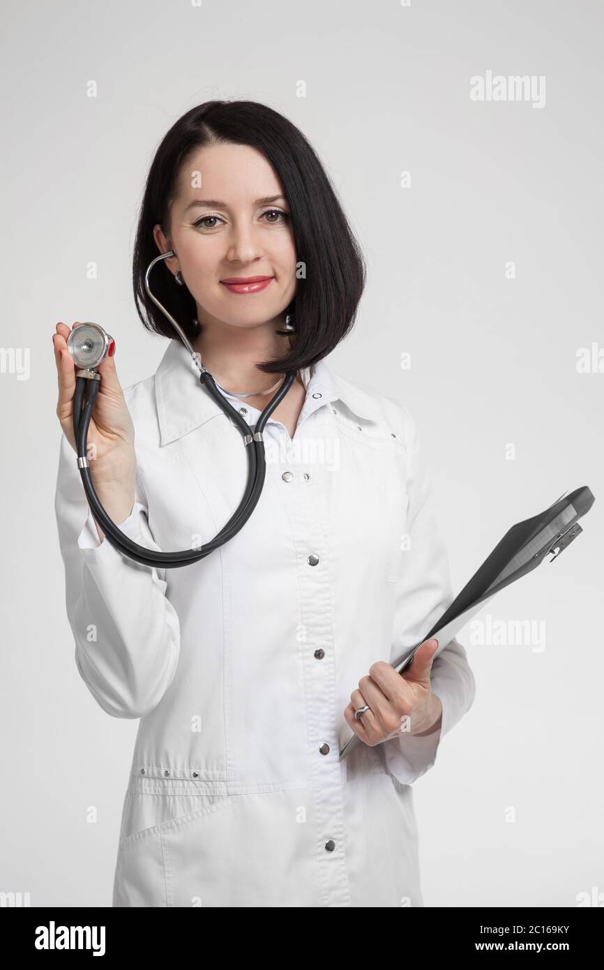 Woman doctor stethoscope hi-res stock photography and images - Alamy