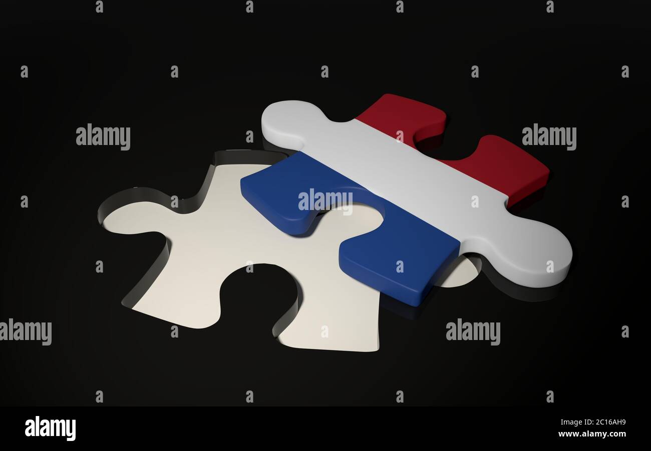 Netherlandish Flag Puzzle Piece - Flag of Netherlands. Stock Photo