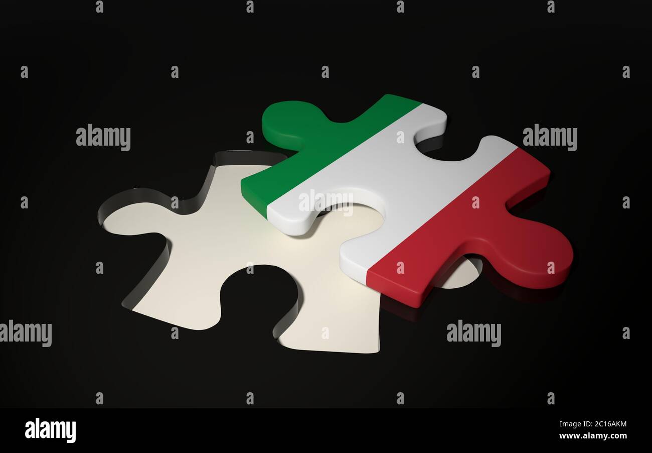 Italian Flag Puzzle Piece - Flag of Italy Stock Photo - Alamy