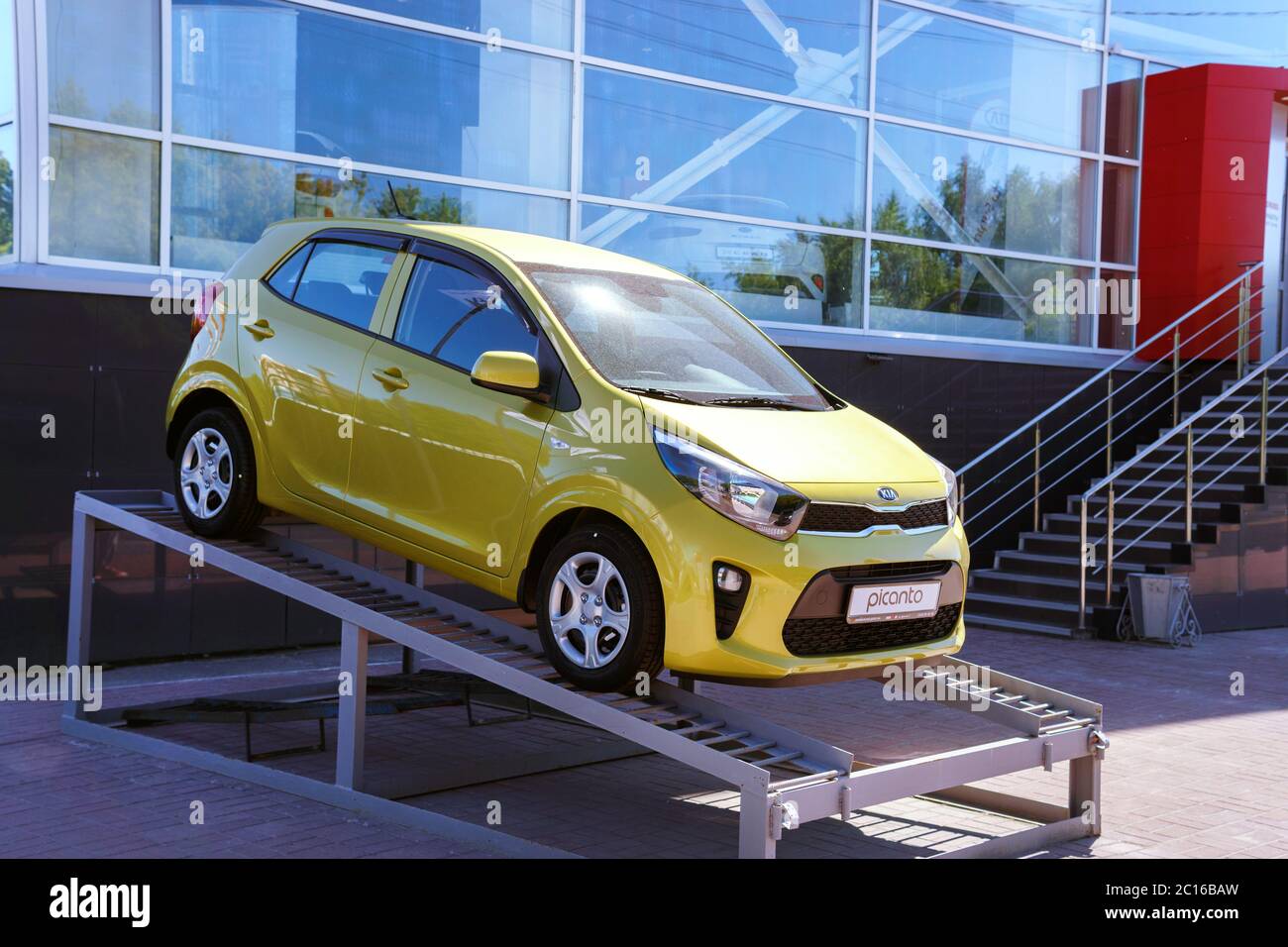 Tyumen, RussiaJune 09, 2020 Kia Picanto compact car Product of Korea