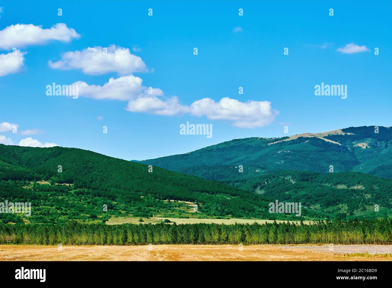 Bulgarian Landscape with Mountains Stock Photo - Alamy