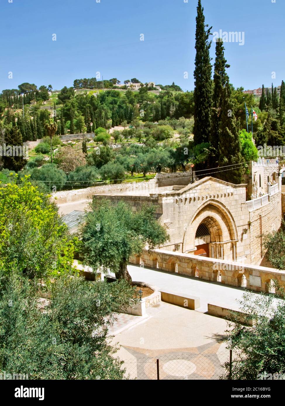 The Tomb of Mary. This is regarded to be the burial place of Mary, Mother of Jesus. Jerusalem, Israel. Stock Photo