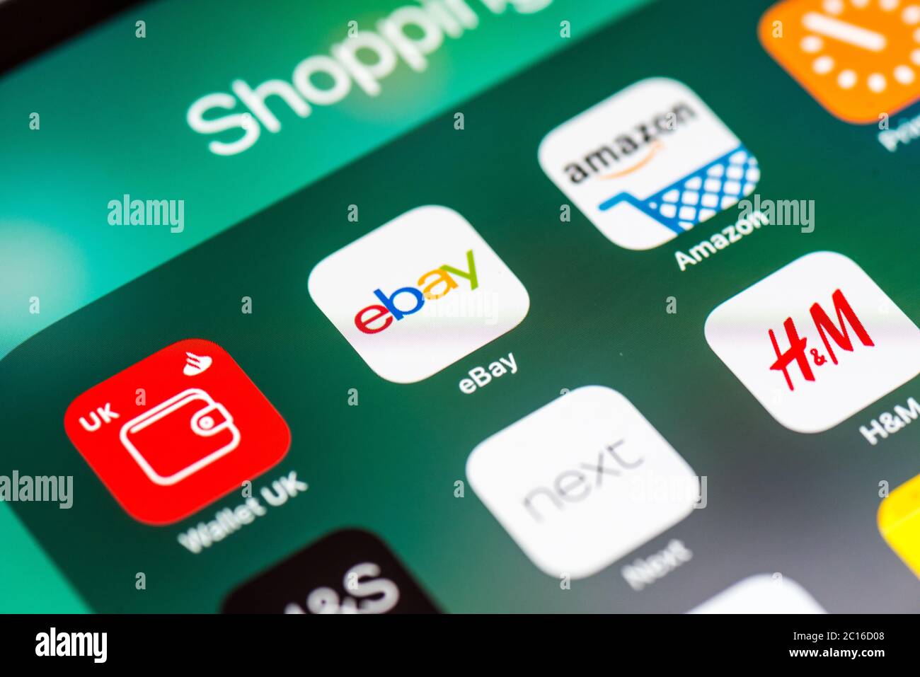 eBay app along with other apps on a digital device Stock Photo - Alamy