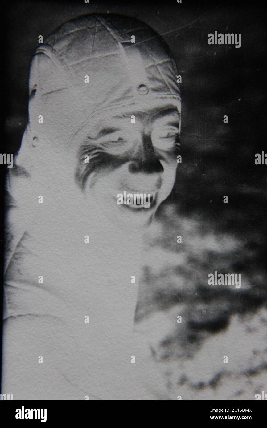 Fine 1970s vintage black and white photography of a man in a dream like ...