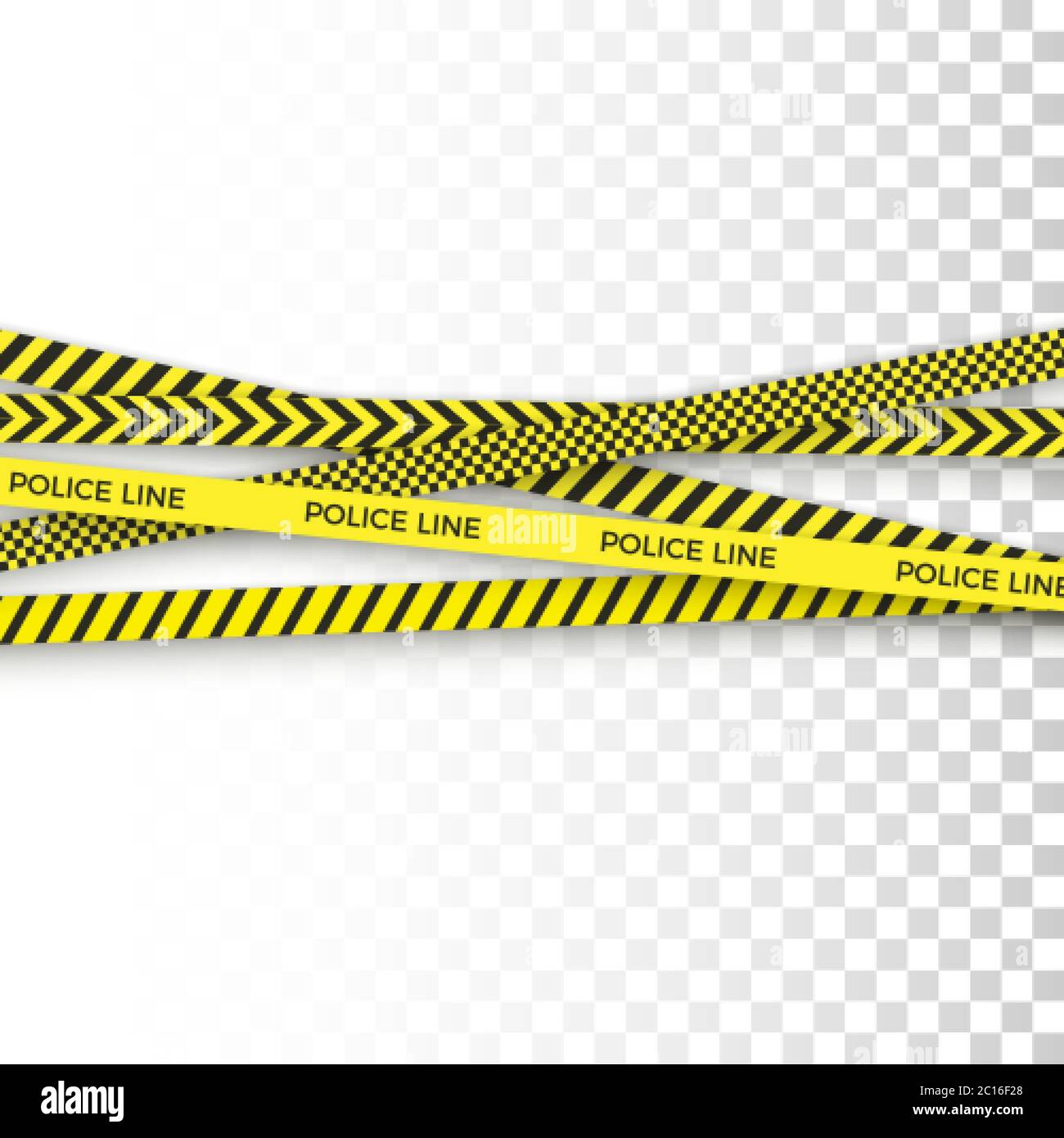 Police yellow tape. danger zone with line barrier. Warning strip