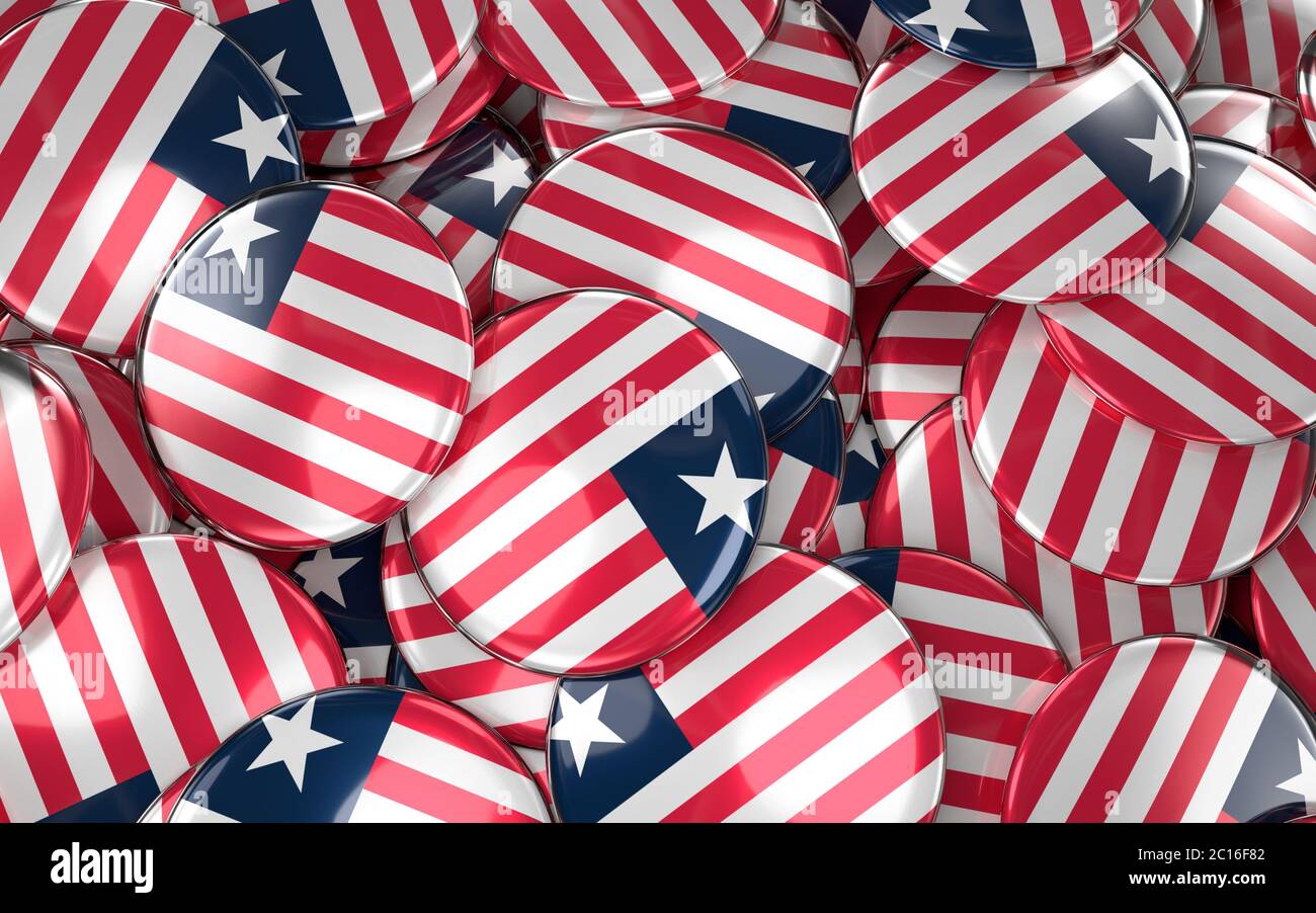 Liberia Badges Background - Pile of Liberian Flag Buttons Stock Photo ...