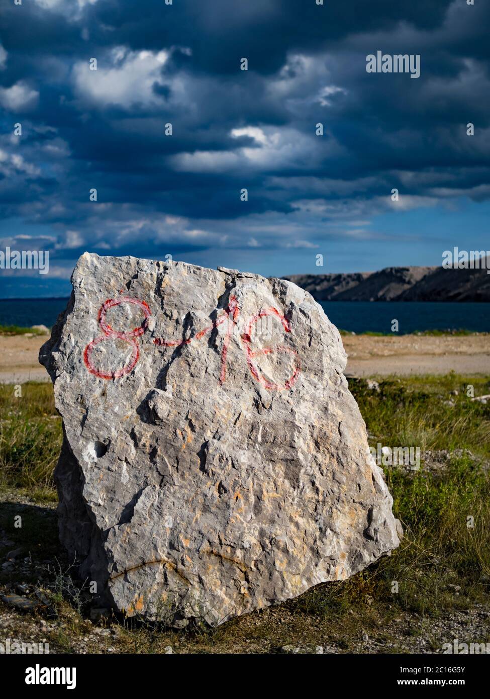 Stone boulder Stock Photo