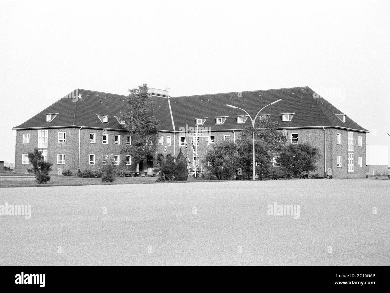 navy base, September 1981, Borkum Island, Lower Saxony, Germany Stock Photo