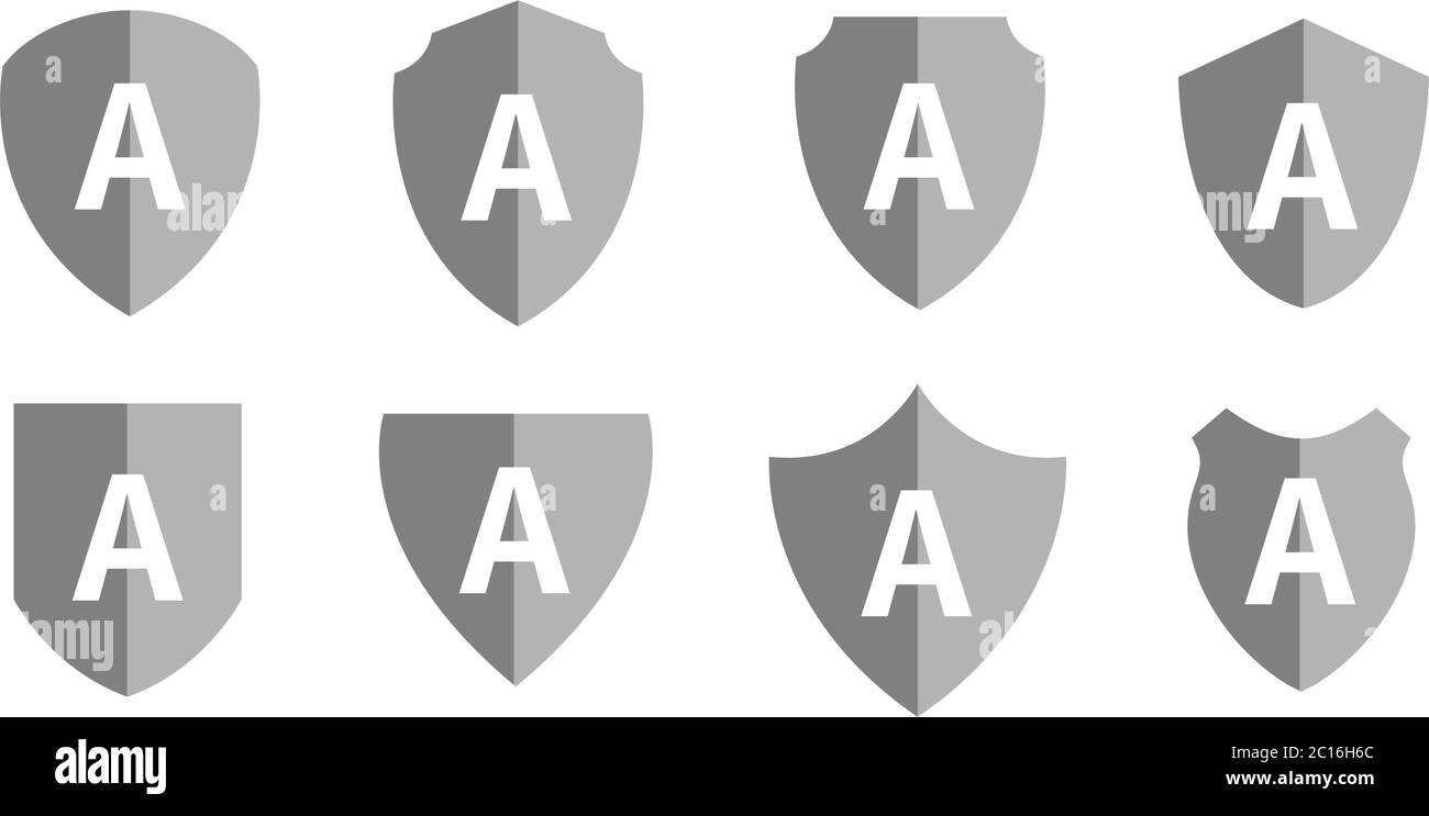 letter A on the shield logo icon template Stock Vector Image & Art - Alamy