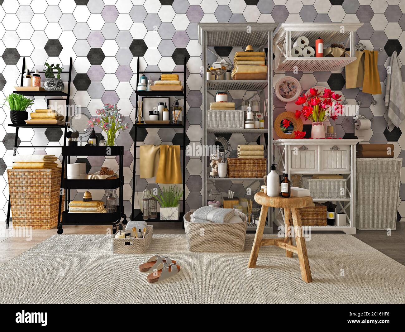 Interior mockup 3d hi-res stock photography and images - Alamy