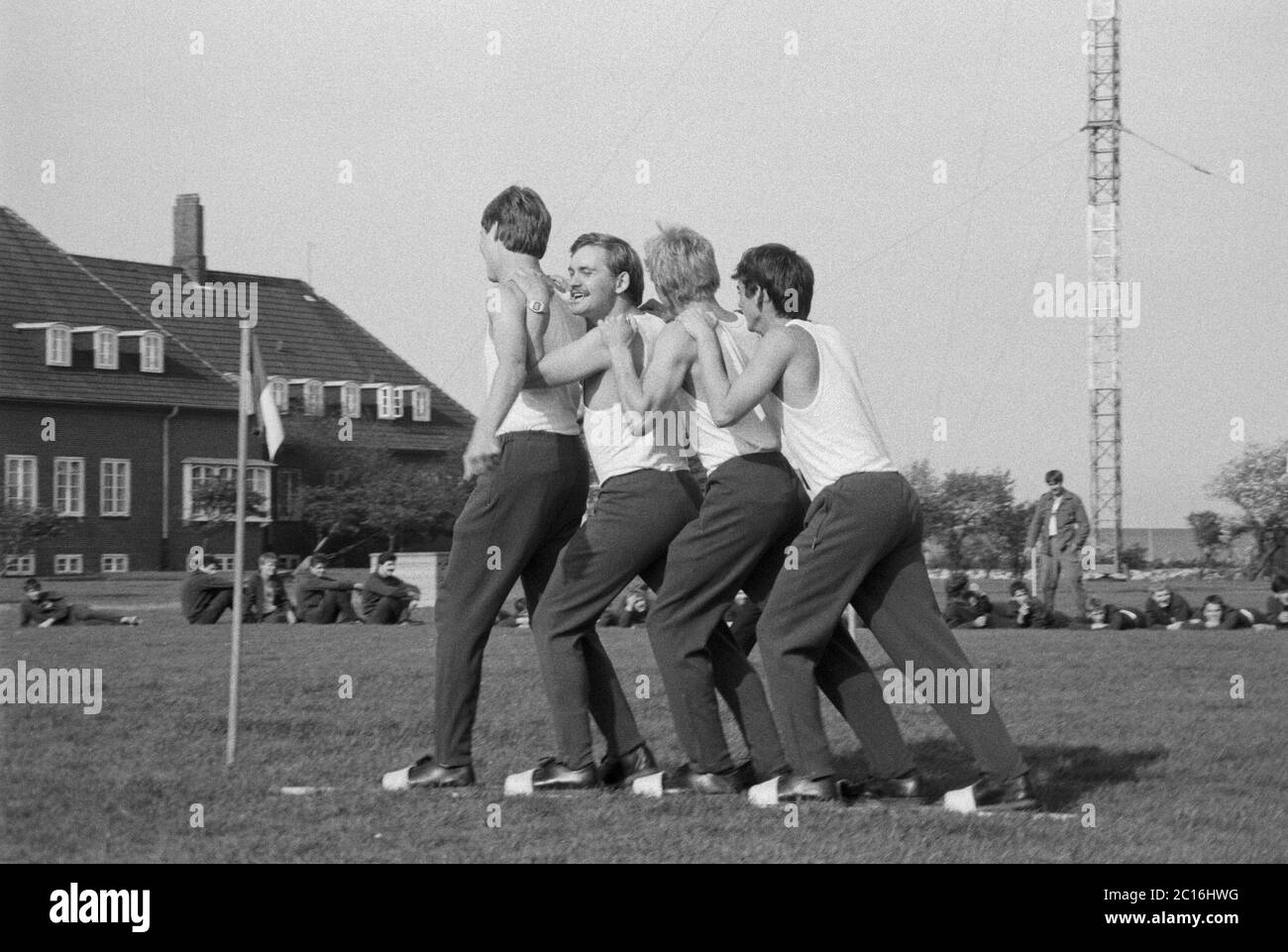 sports day, navy base, September 1981, Borkum Island, Lower Saxony, Germany Stock Photo
