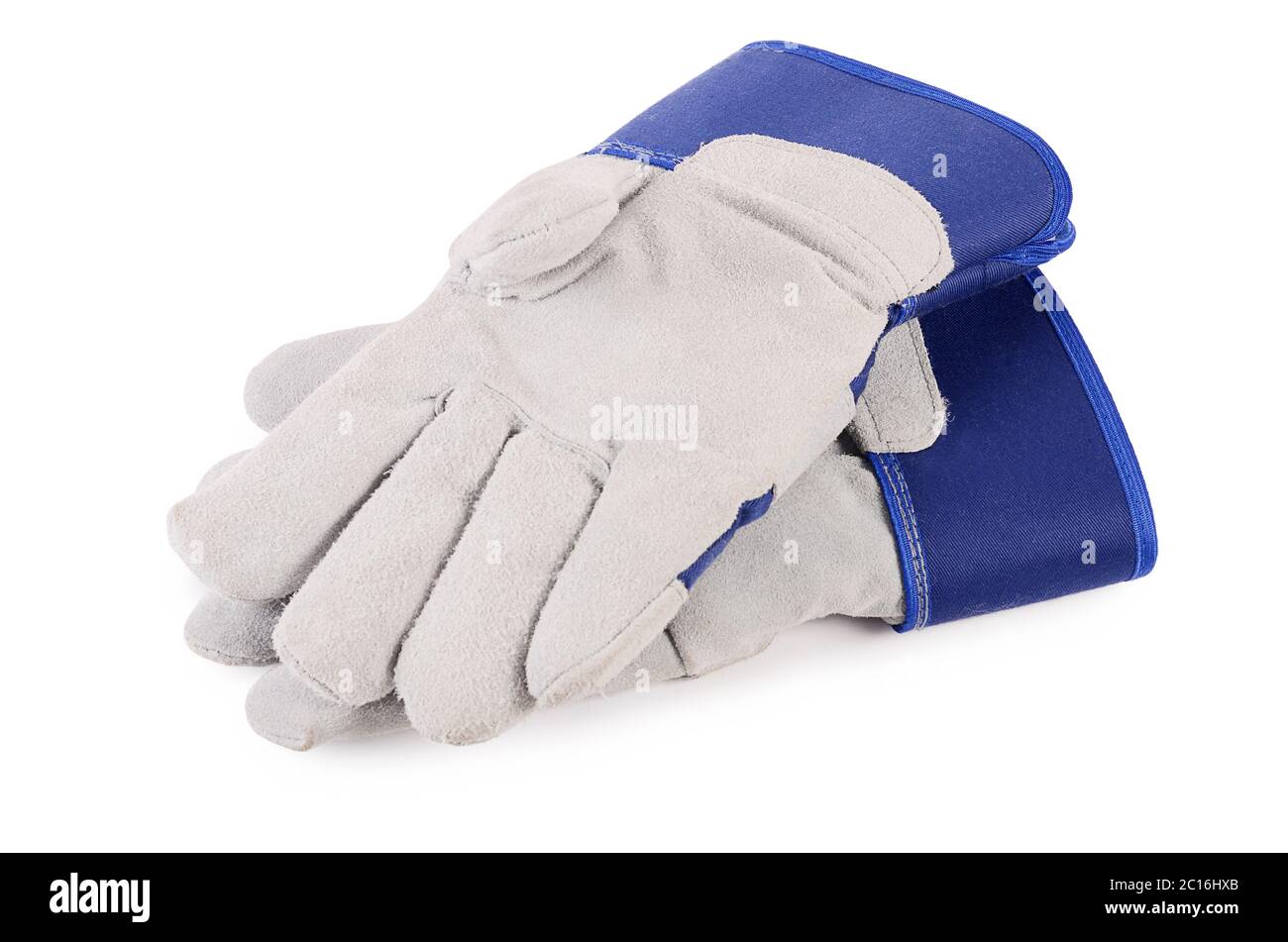 Working mens gloves on white background Stock Photo