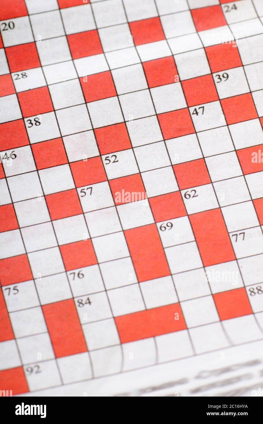 Blank crossword puzzle hires stock photography and images Alamy