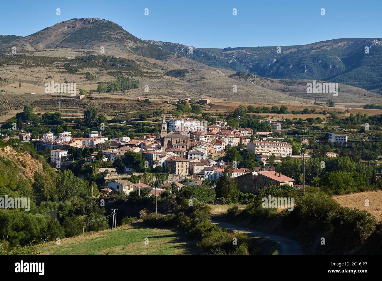 Landscape of Torrecilla en Cameros in La Rioja province, Spain Stock Photo