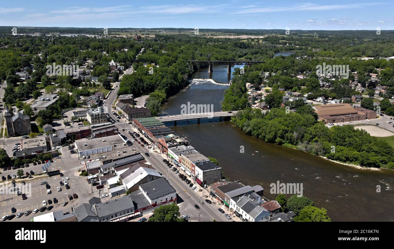 Paris Ontario Canada Aerial Stock Photo Alamy