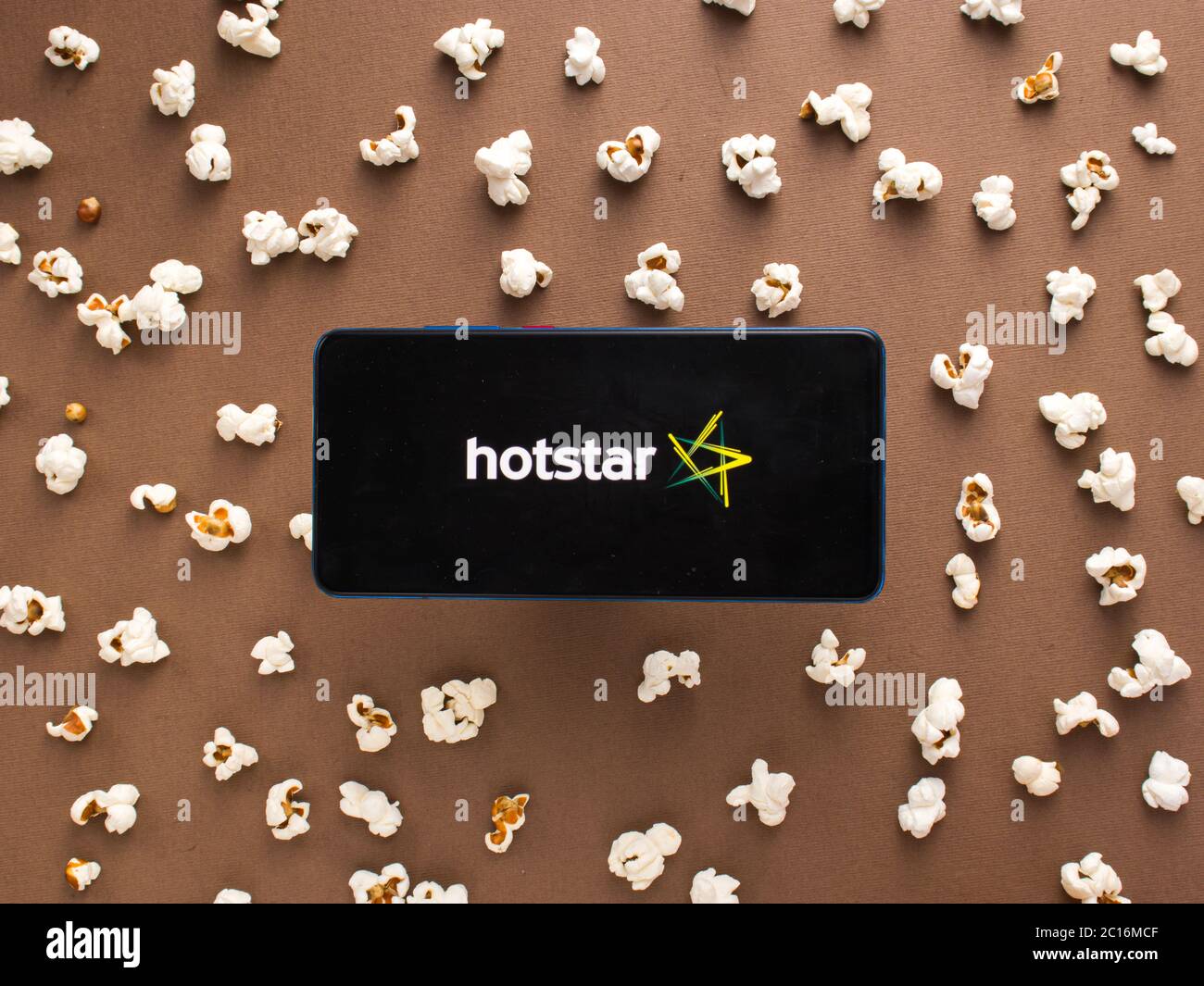 Hotstar mobile app logo - a video streaming service photographed for stock