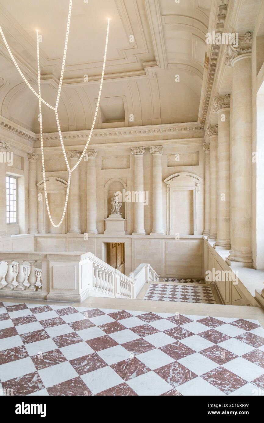 Great hall and staircase of Versailles Chateau Stock Photo