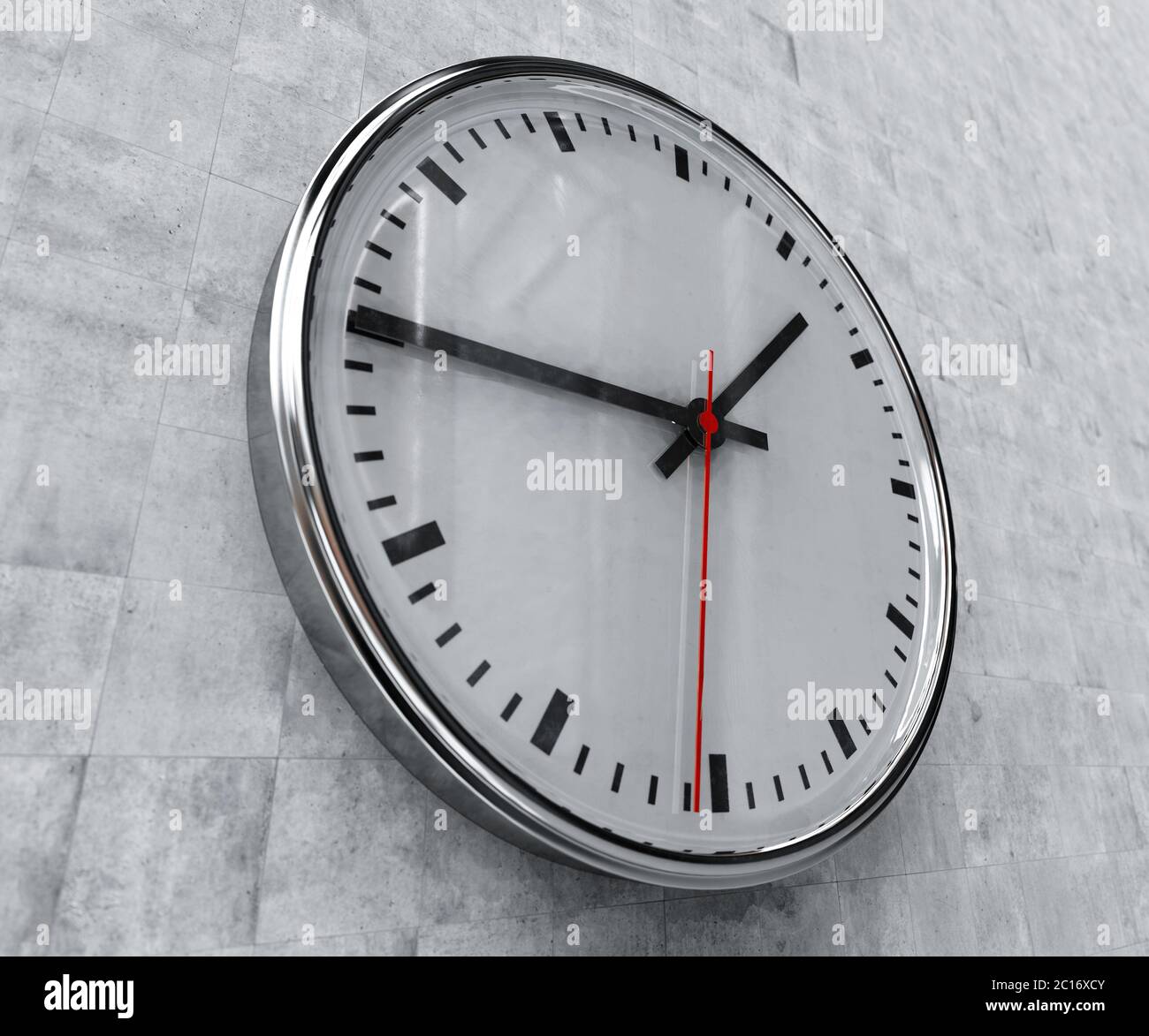 Realistic Office Clock Stock Photo