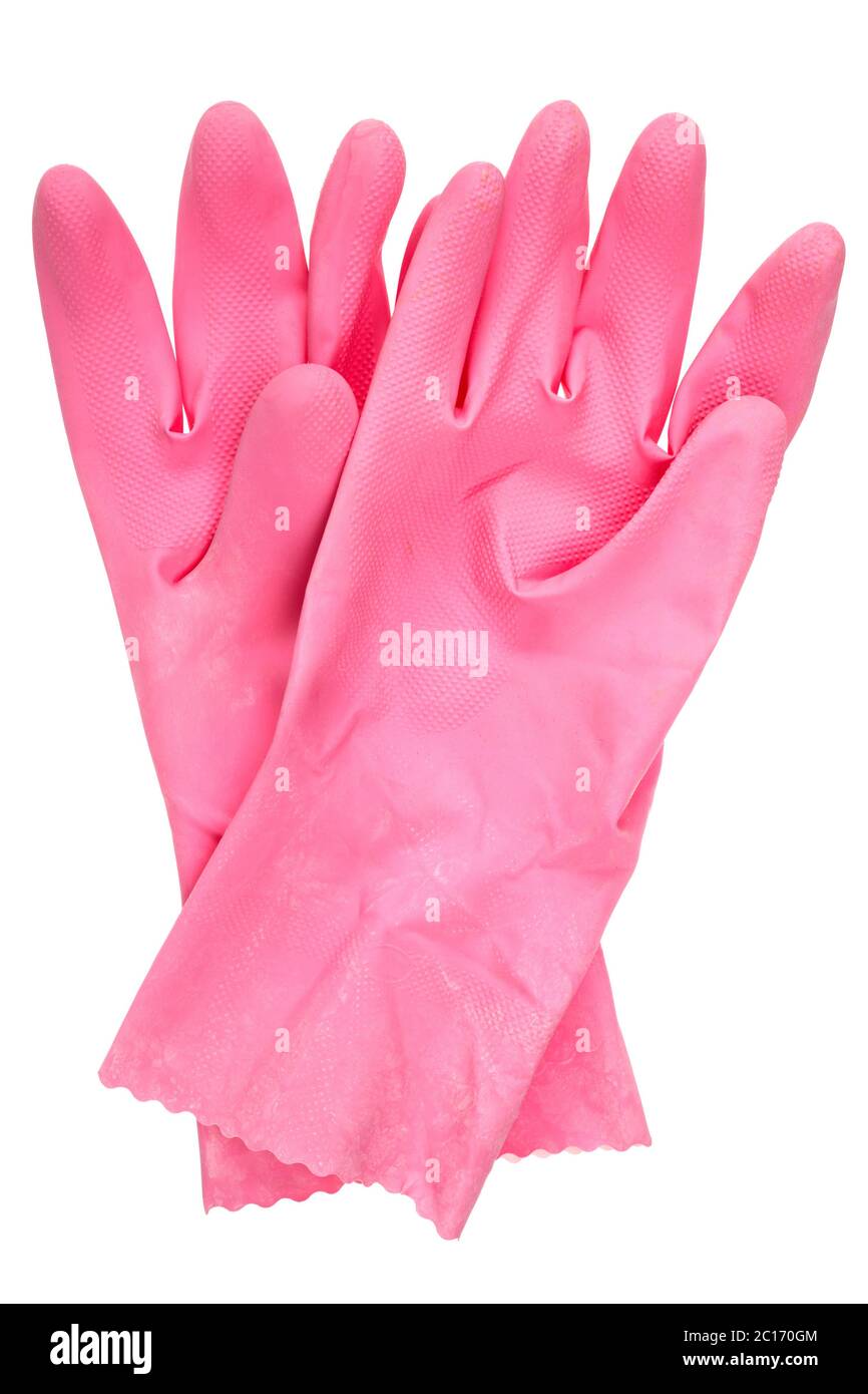 Used protective rubber gloves Stock Photo Alamy