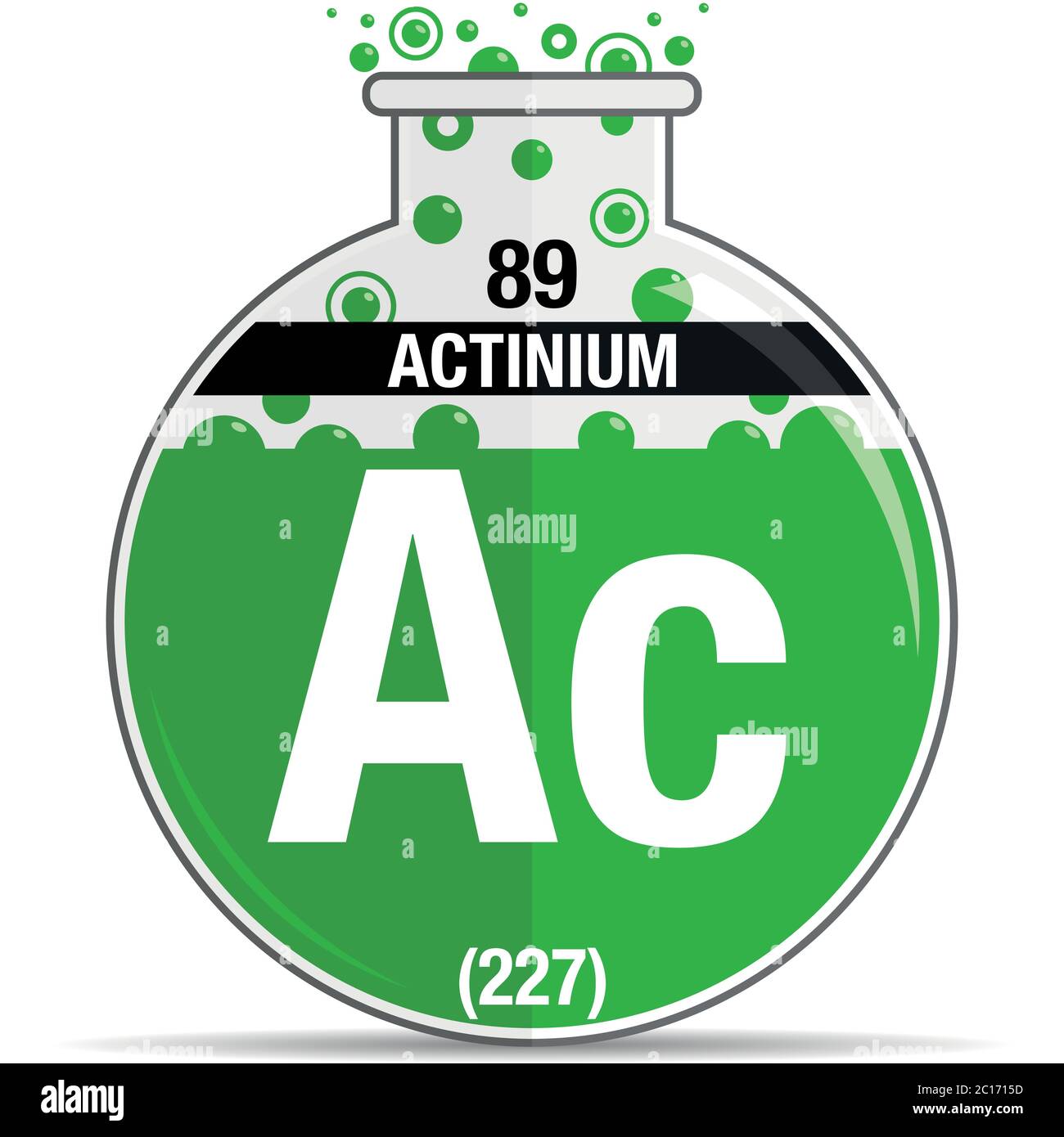 Actinium symbol on chemical round flask. Element number 89 of the Periodic  Table of the Elements - Chemistry. Vector image Stock Vector Image & Art -  Alamy