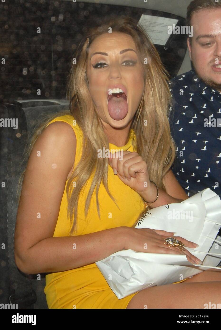 Charlotte Crosby Showing Celebrity Tongue Celebrity Tongues Stock Photo Alamy