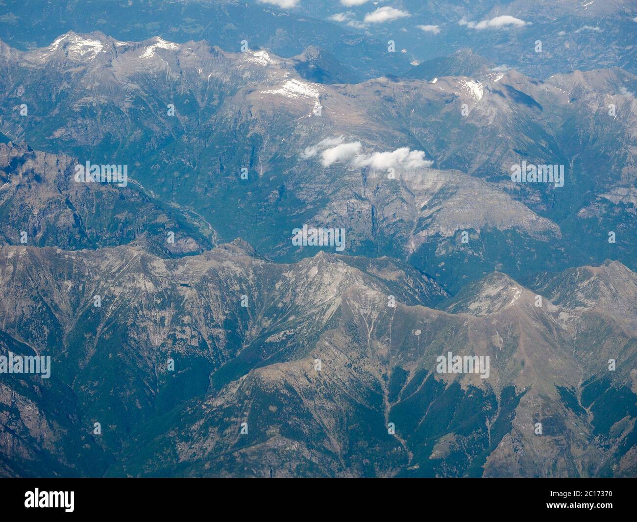 Aerial view of Swiss Alps Stock Photo - Alamy