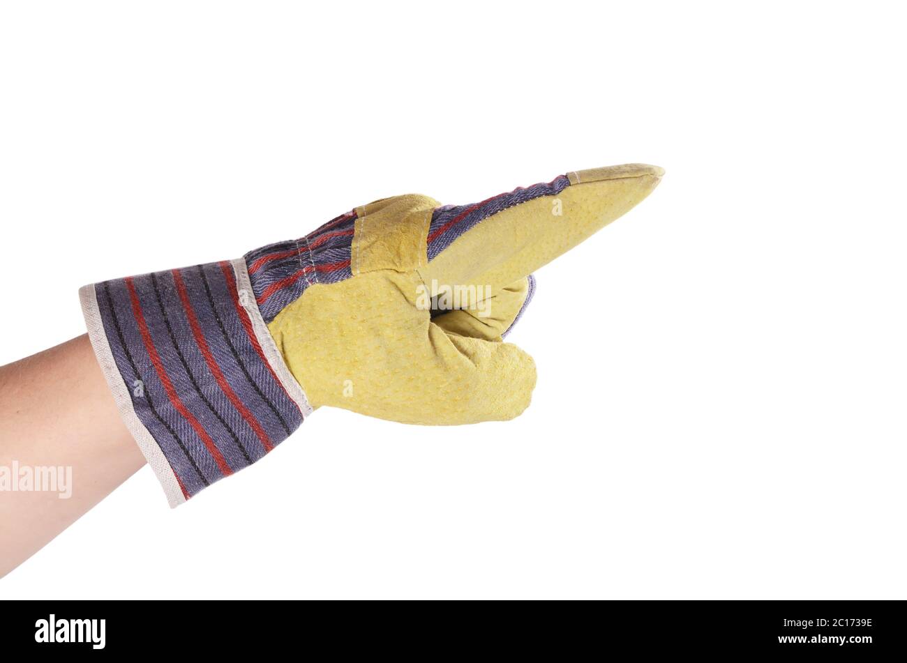 Working mens gloves on white background Stock Photo