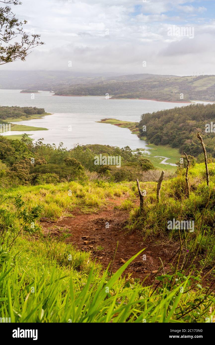 View of Lago Arenal from a view point near of cabin, Costa Rica. - Stock Image