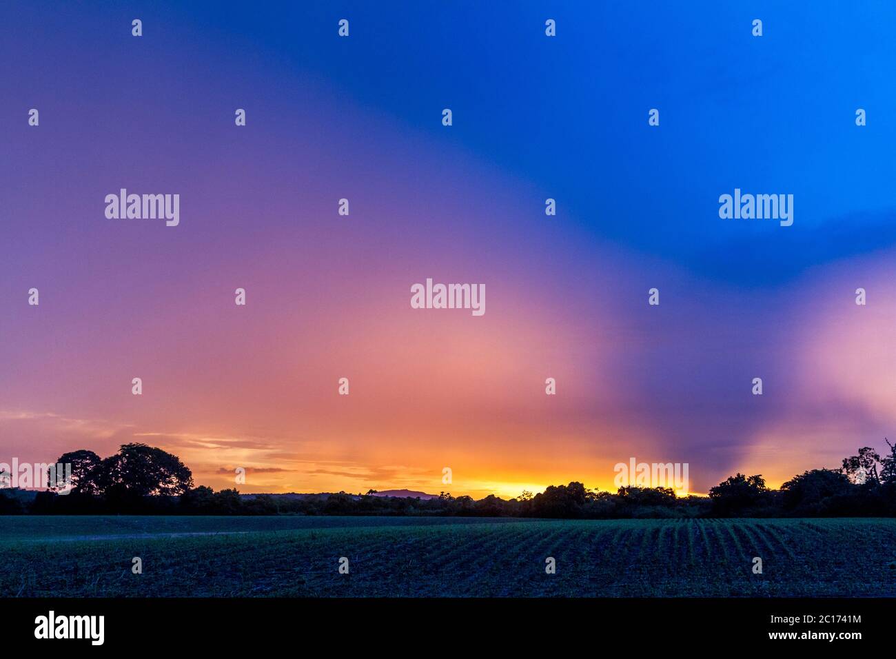 Intense sunset - Stock Image