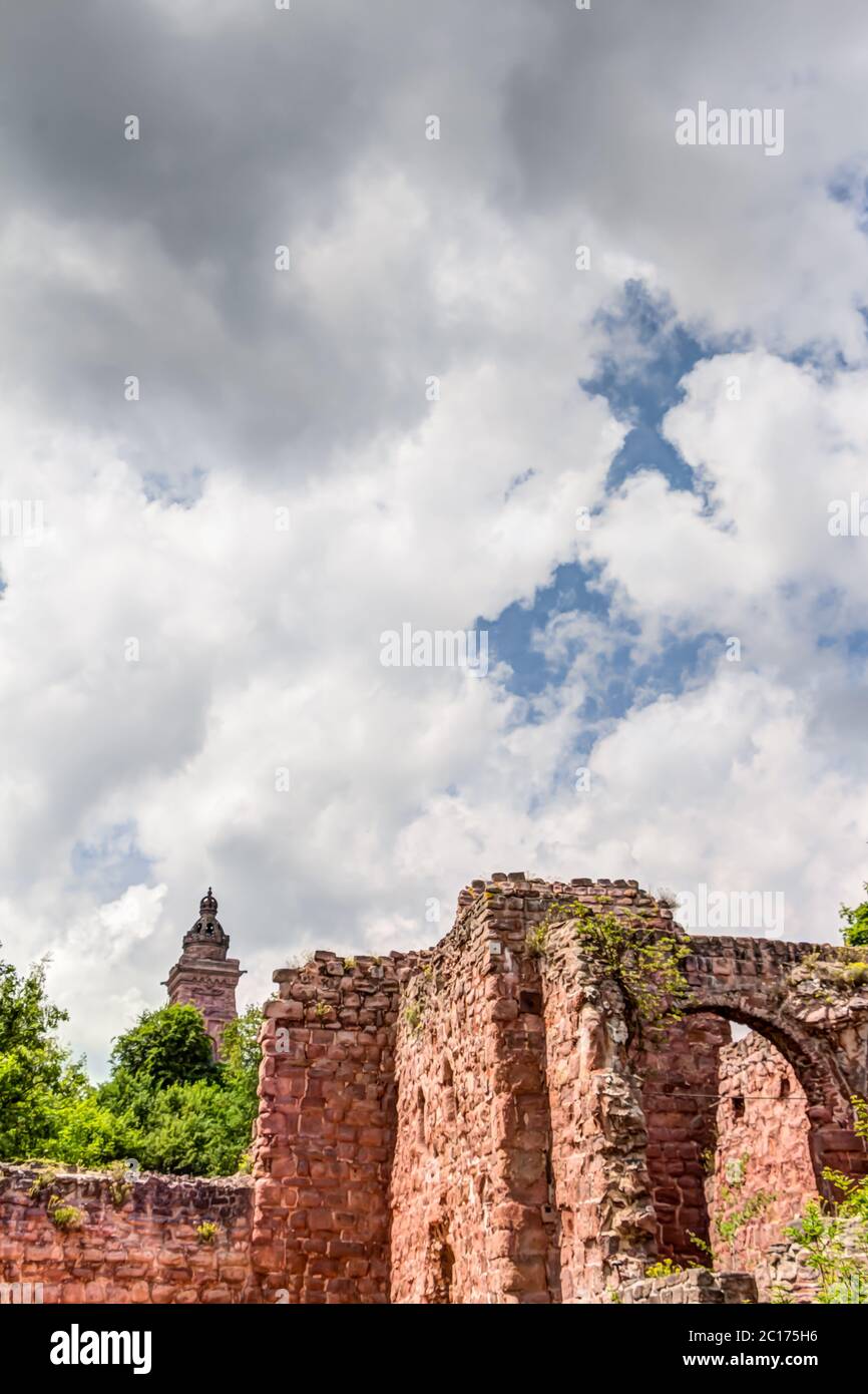 Upper castle of the Kyffhauser monument of Emperor William and Barbarossa Stock Photo