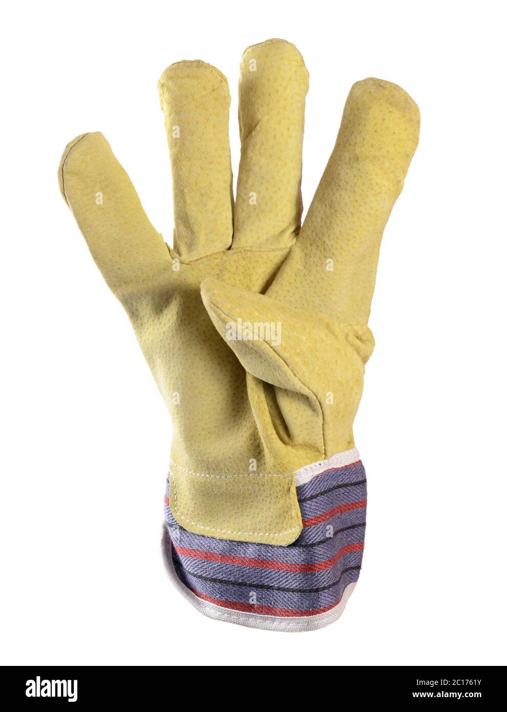 Working mens gloves on white background Stock Photo