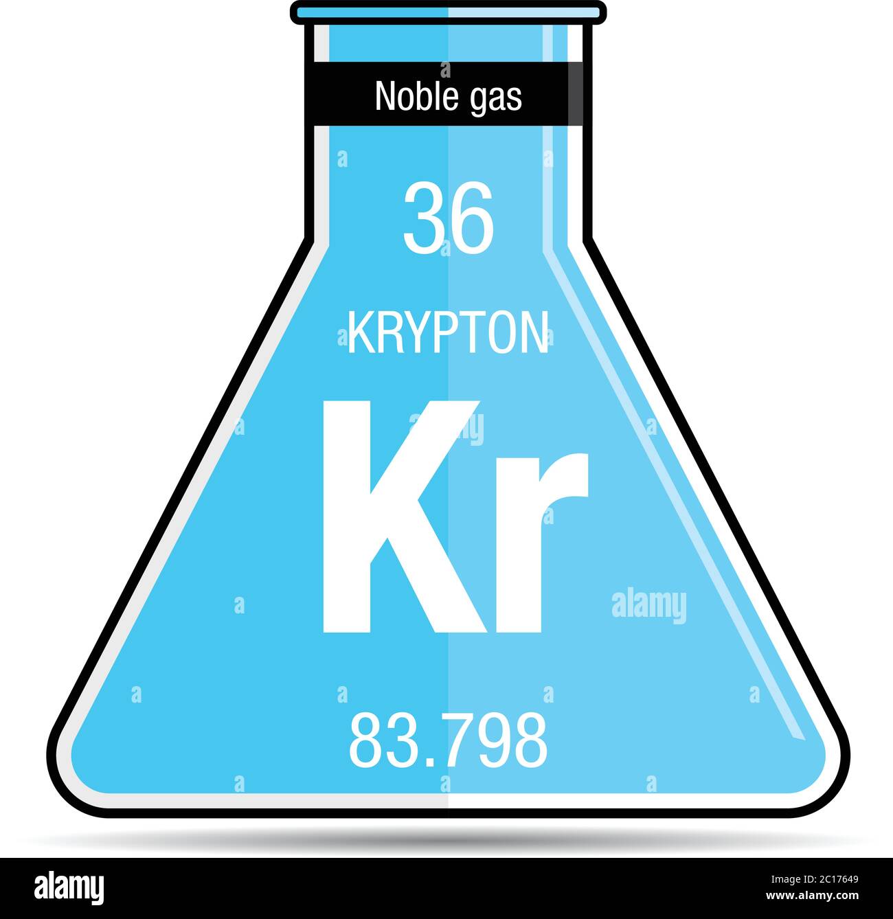 Symbol chemical element krypton hires stock