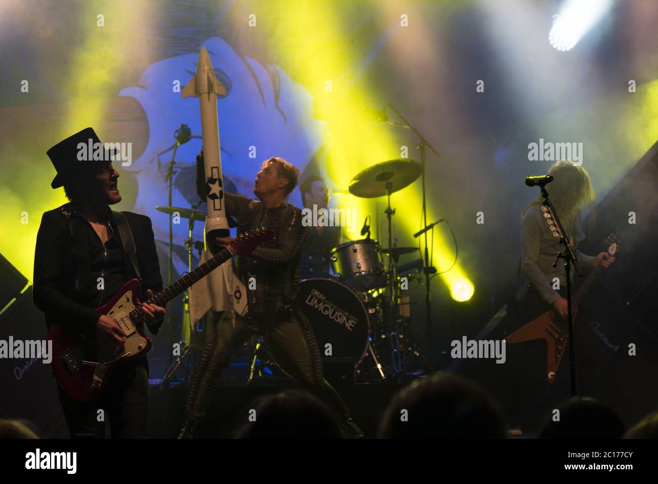 Kiel, Germany, June 25, 2017: Danish Heavy Rock Band D-A-D performing live on the Kiel Week 2017 Stock Photo