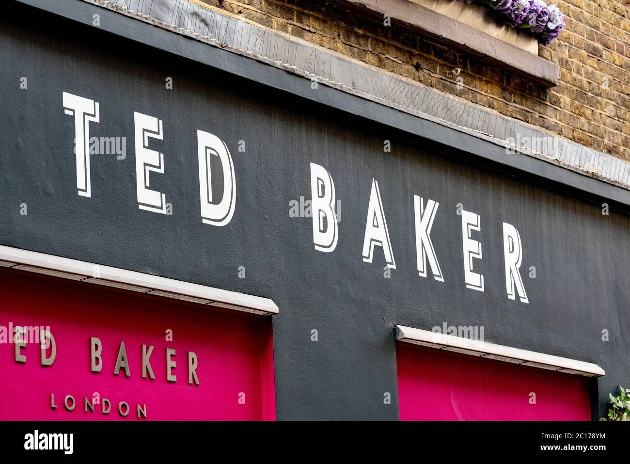 Ted Baker shop logo in Covent Garden Stock Photo - Alamy