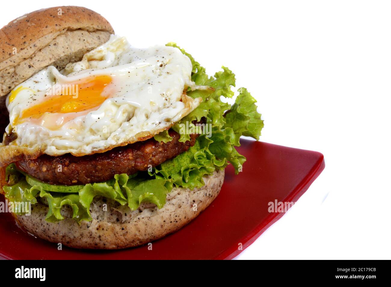 Burger with black pepper Stock Photo Alamy