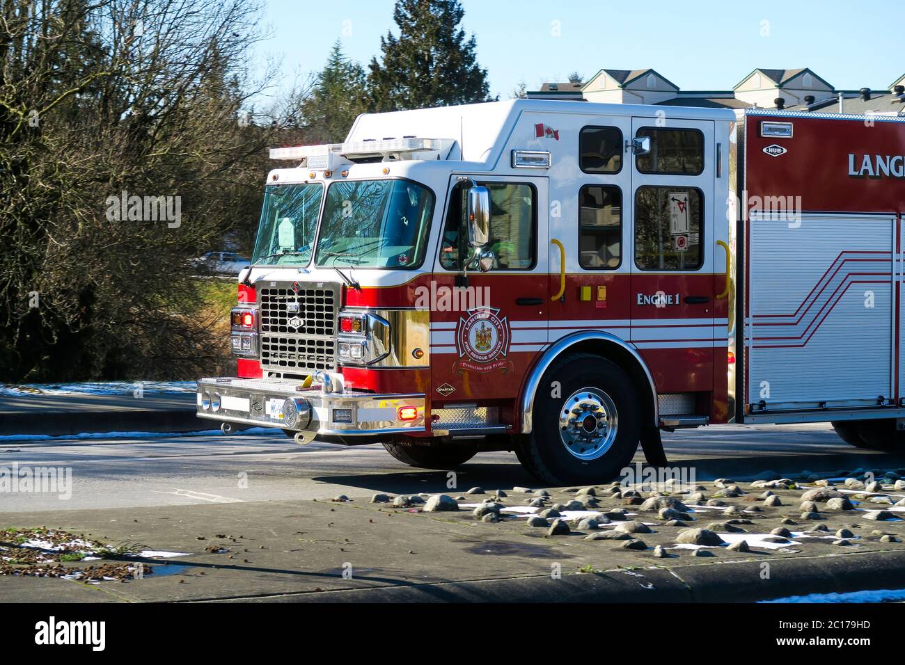 Fire Truck in Langley BC, Canada. Stock Photo