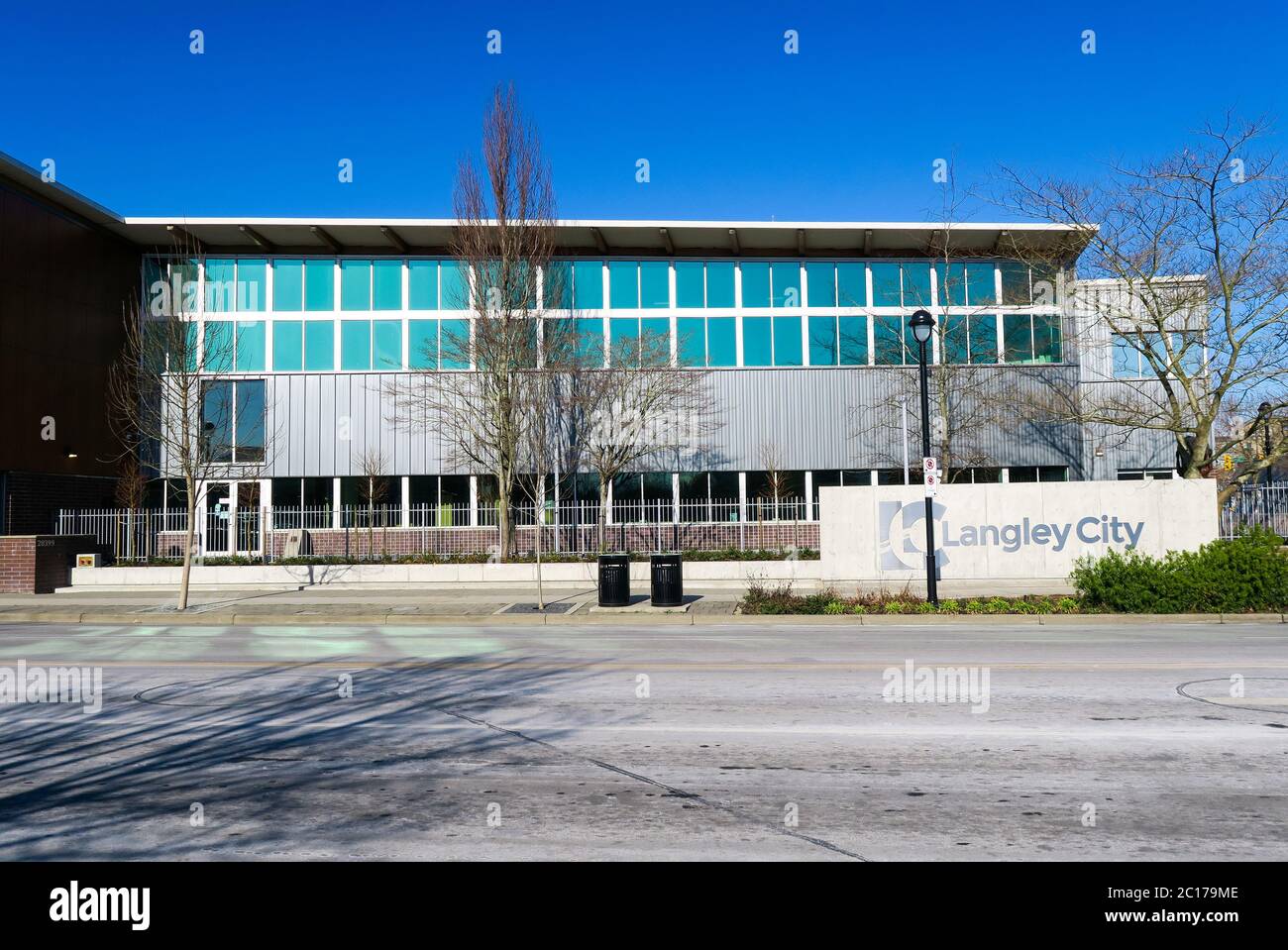 Langley BC council offices and Library. Stock Photo
