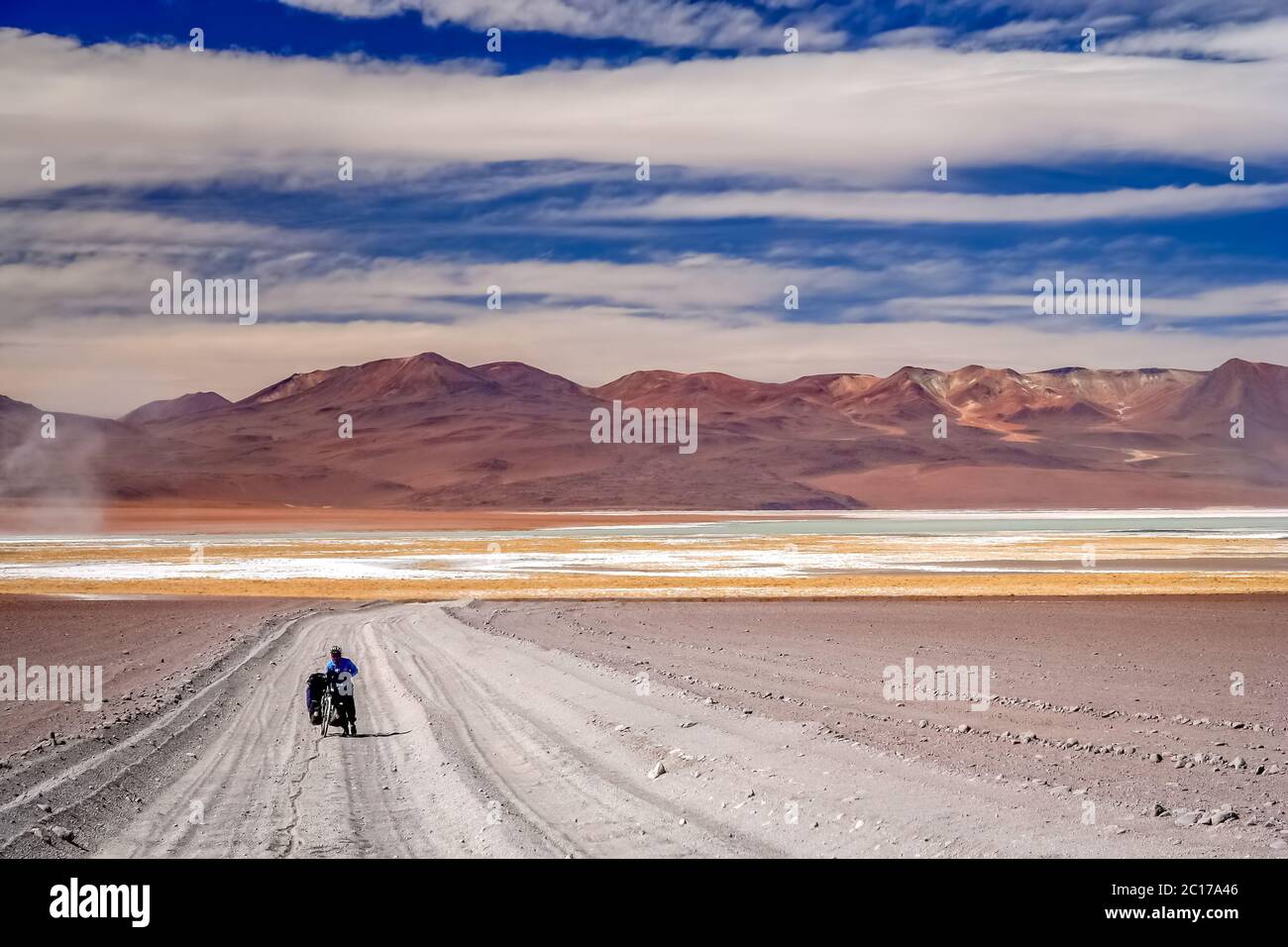 Struggling in the middle of nowhere Stock Photo