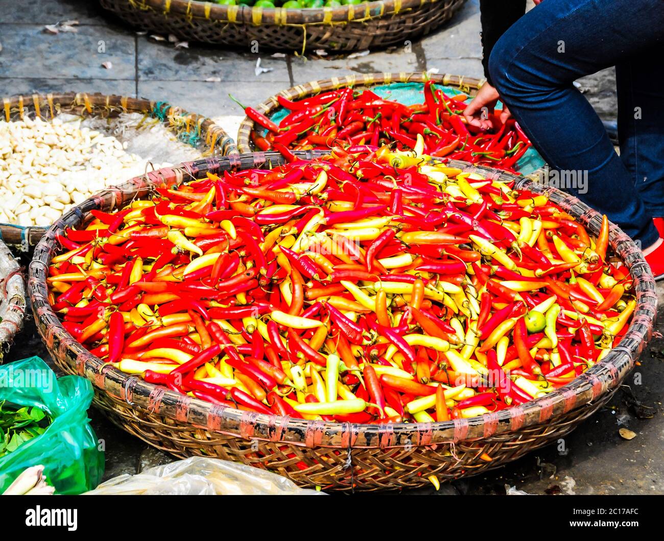 Vietnamese Peppers at a Local Market Stock Photo Alamy