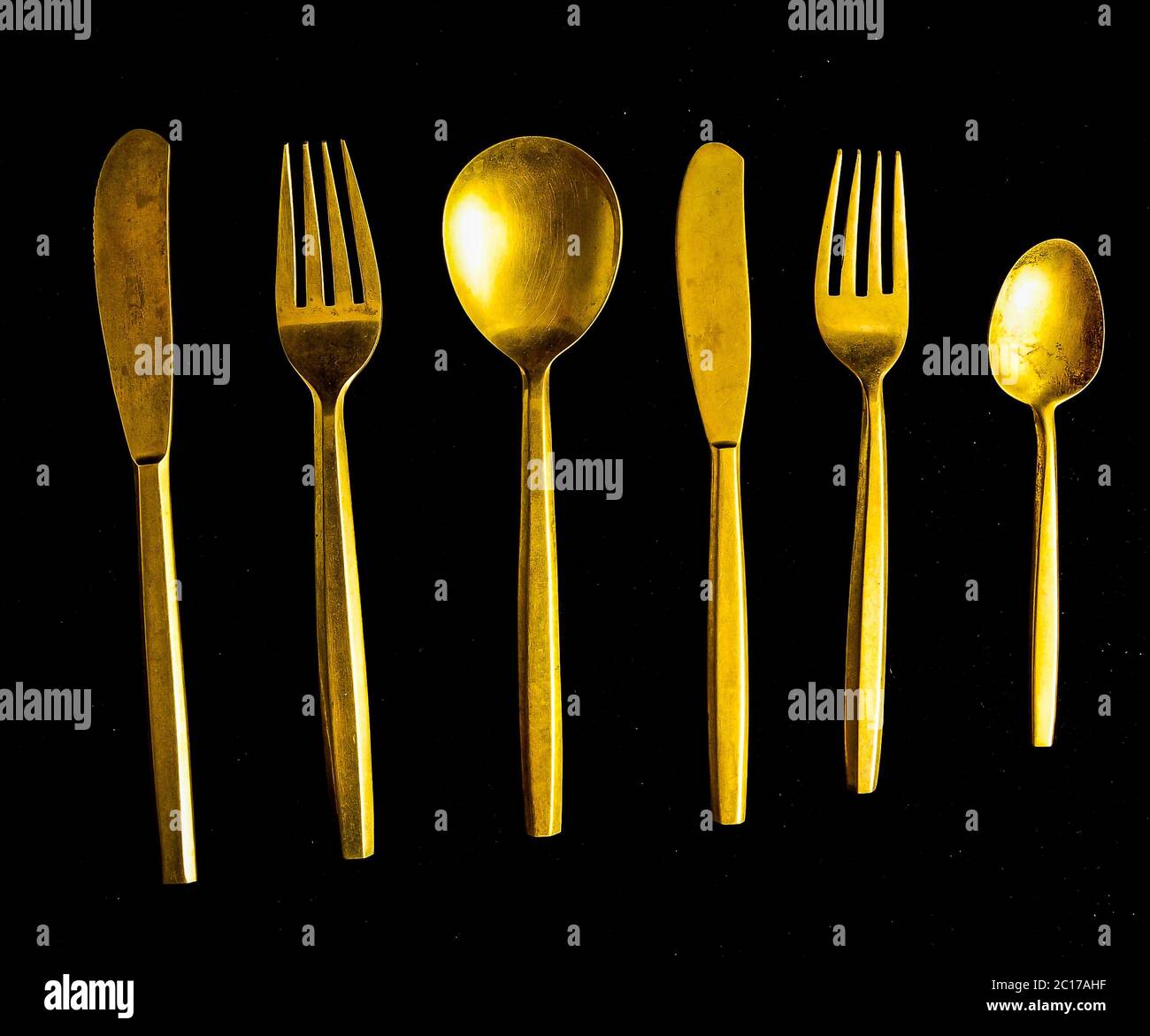 Vintage Silver Flatware Stock Photo Alamy