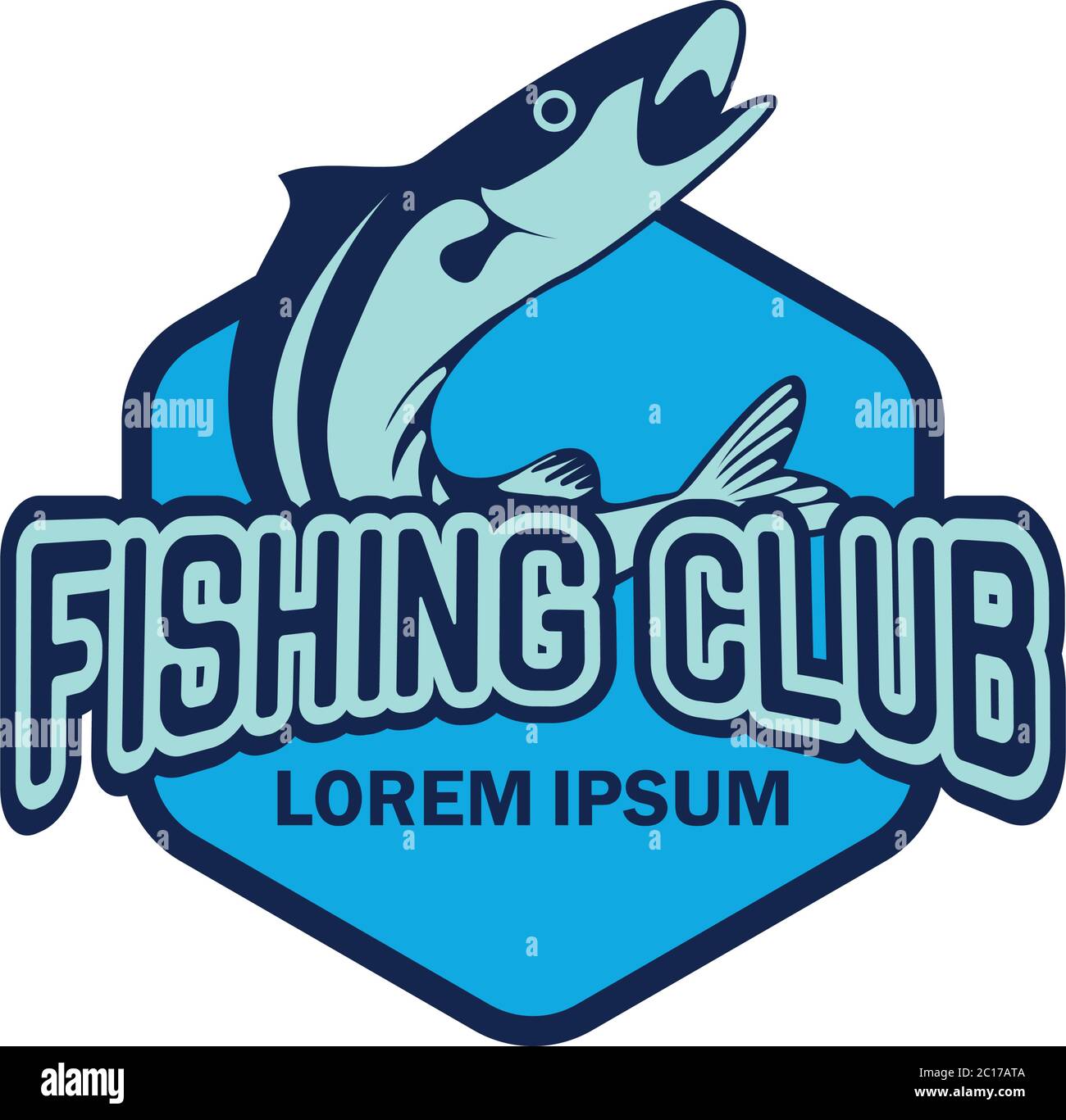 fishing logo with text space for your slogan / tag line, vector illustration Stock Vector Image
