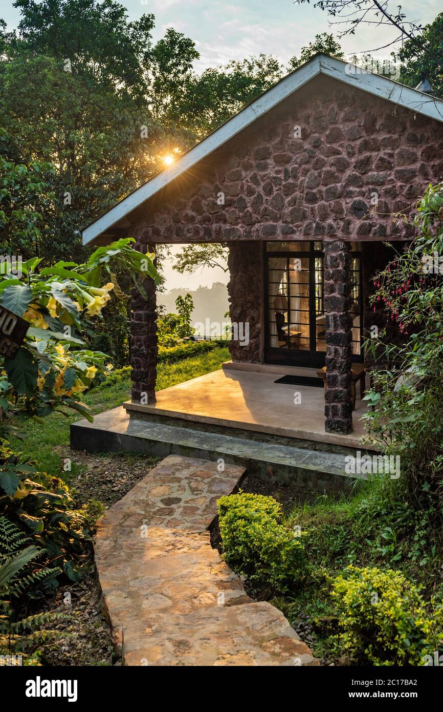 The Cloud's Mountain Lodge in Uganda Stock Photo