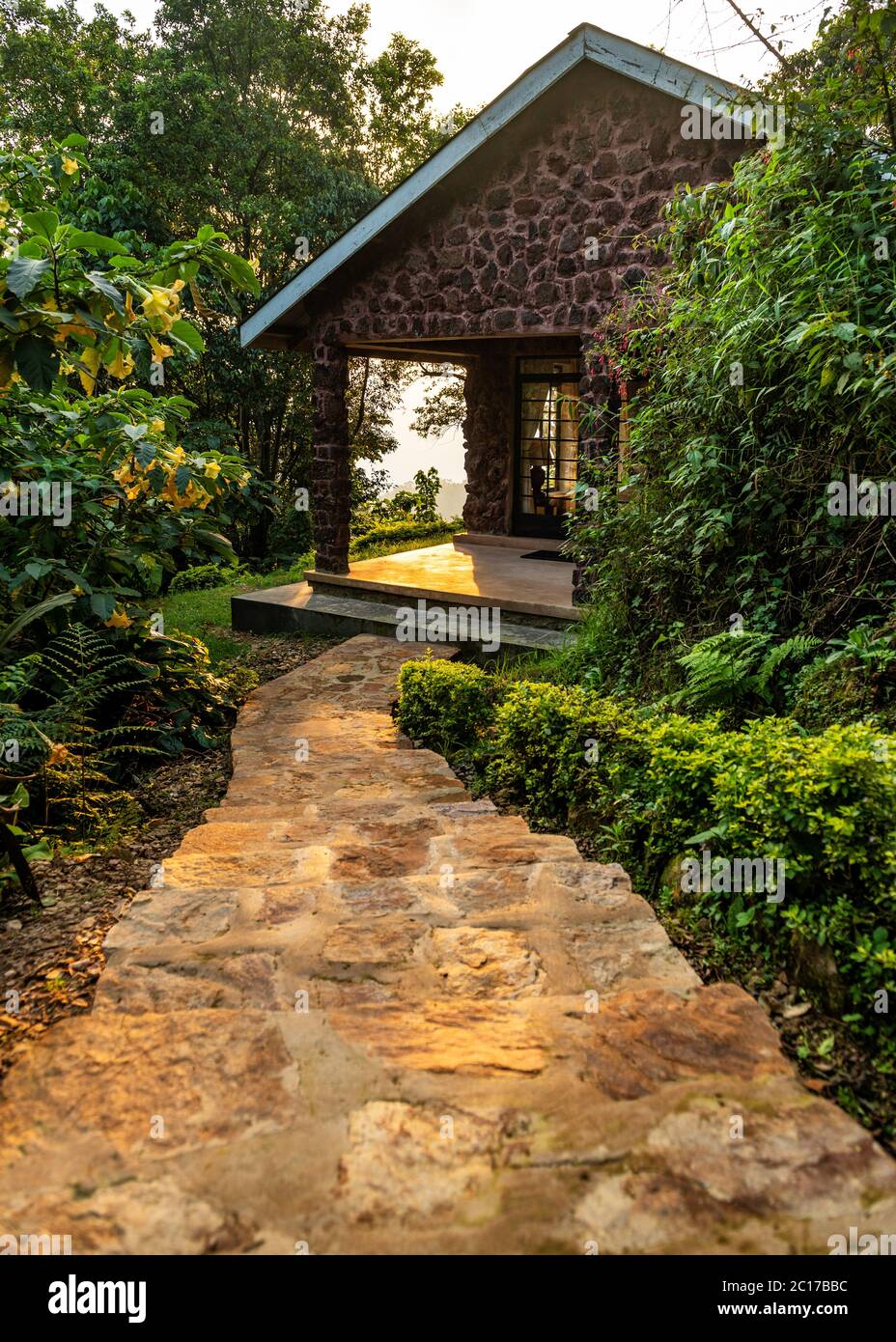 The Cloud's Mountain Lodge in Uganda Stock Photo