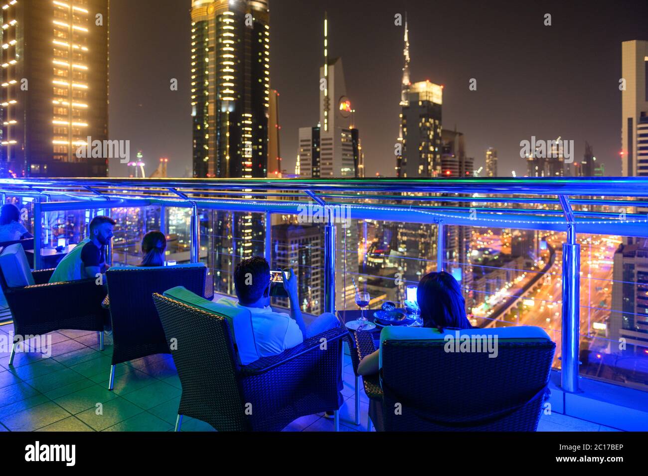 The City of Dubai in the United Arab Emirates Stock Photo