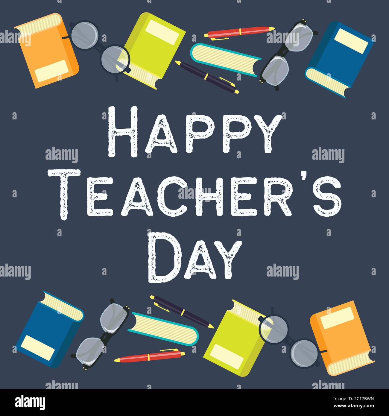 happy teacher's day concept. vector illustration Stock Vector